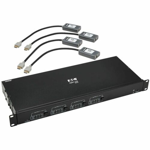 Tripp Lite series B127A-4X4-BH4PH Audio/Video Switchbox - Cable - TAA Compliant - 3840 × 2160 - 4K - Twisted Pair - 4 Inpu