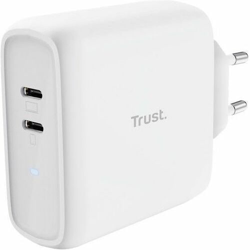 Trust Maxo 65 W Power Adapter - 2 USB Type-C - White