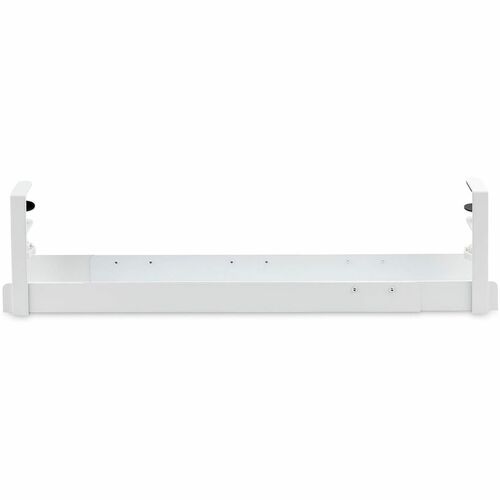 StarTech.com Under Desk Cable Management Tray, Length Adjustable, Clamp-On Installation, No Drilling Required, White - Len