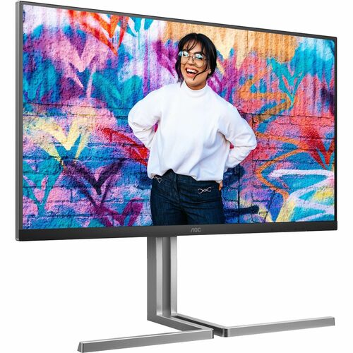 AOC U3 Graphic Pro U27U3CV 27" Class 4K UHD Monitor LED - 16:9 - preto texturizado - 68,6 cm (27") Viewable - Nano IPS (Te
