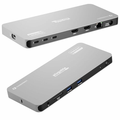 Plugable Thunderbolt 4 Dock for Quad Monitors 100W, Thunderbolt Docking Station - Connects up to Four 4K Monitors for Wind