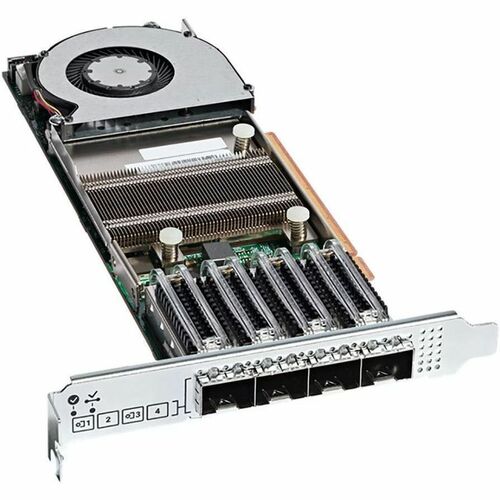 Cisco 15000 15425 Placa Ethernet 50Gigabit para Servidor - Cartão Plug-in - Meia altura Altura do suporte - 4 Porta(s)