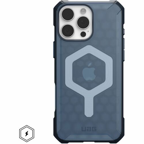 Urban Armor Gear Essential Armor Case for Apple iPhone 16 Pro Max Smartphone - Hexagonal Pattern - Cloud Blue - Shock Abso