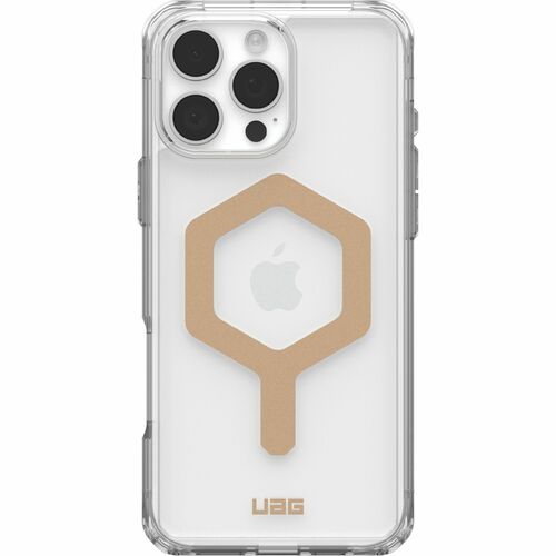 Urban Armor Gear Plyo Case for Apple iPhone 16 Pro Max Smartphone - Ice/Gold - Yellowing Resistant, Impact Resistant, Shoc