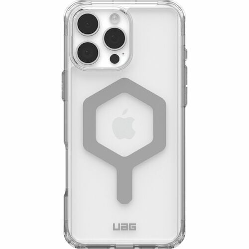 Urban Armor Gear Plyo Case for Apple iPhone 16 Pro Max Smartphone - Ice/Silver - Yellowing Resistant, Shock Absorbing, Dro