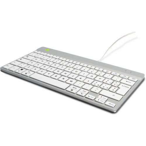 Tastiera ergonomica R-Go Compact Break, tastiera compatta con software break, QWERTY (IT), con cavo, bianco