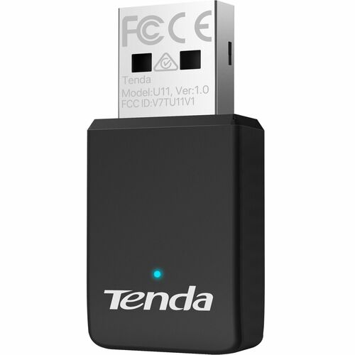 Tenda U11 IEEE 802.11 a/b/g/n/ac/ax Dual Band Wi-Fi Adapter for Desktop Computer, Notebook - USB 2.0 - 886 Mbit/s - 2.40 G