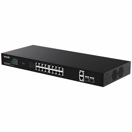 Tenda 18GE+2SFP Ethernet Switch With 16-Port PoE - 18 Ports - Gigabit Ethernet - 10/100/1000Base-T, 100Base-X, 1000Base-X 