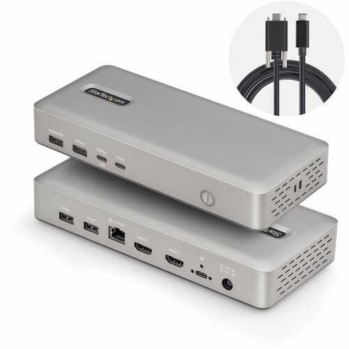 StarTech.com USB4 Docking Station for Tablet, Monitor, Smartphone, Notebook - Charging Capability - 165 W - Space Gray - D