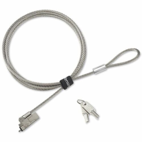 Kensington Slim NanoSaver 2.0 Cable Lock For Notebook - 1.80 m Cable - Patented T-bar/Key Lock - Plastic, Nylon, Stainless