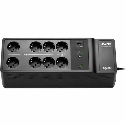 APC by Schneider Electric Back-UPS Standby UPS - 500 VA/300 W - Floor/Wall Mountable - 2.65 Minute Stand-by - 230 V AC Inp