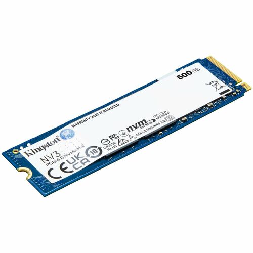 Unità stato solido Kingston NV3 - M.2 2280 Interno - 500 GB - PCI Express NVMe (PCI Express NVMe 4.0 x4) - Desktop PC, Com