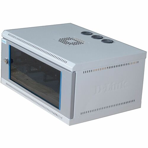 D-Link 4U Wall Mountable Enclosed Cabinet Rack Mount Enclosure for Networking, Fan - 48.26 cm (19") Rack Width x 35 cm (13