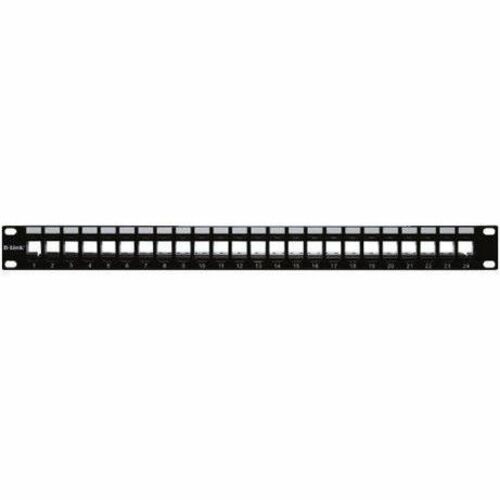 D-Link 24 Port(s) Network Patch Panel - Category 5e, Category 6, Category 6a - Black - 24 x RJ-45 - 1U High - 19" Wide