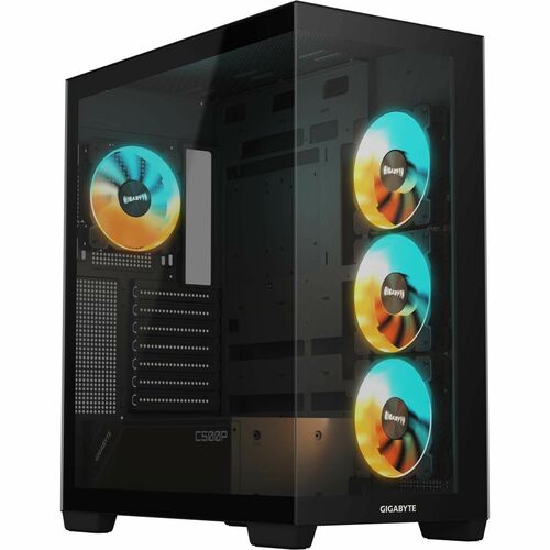 Gigabyte C500 PANORAMIC STEALTH Gaming Computer Case - Mini ITX, Micro ATX, ATX Motherboard Supported - Mid-tower - Temper