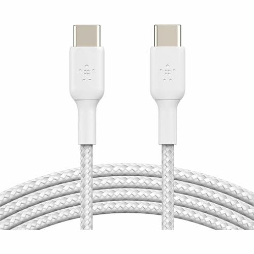 Belkin USB-C to USB-C Braided 6.6 Feet (2 Meter) Fast charging Type C Cable, for iPhone 15 Series and other USB-C Devices,