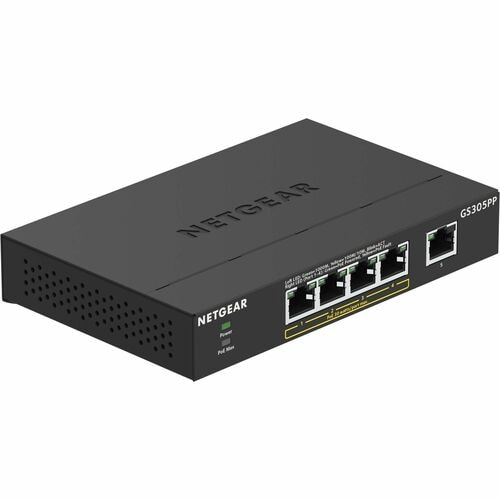 Netgear 300 GS305PP 5 Ports Ethernet Switch - Gigabit Ethernet - 10/100/1000Base-T - 2 Layer Supported - 85.77 W Power Con