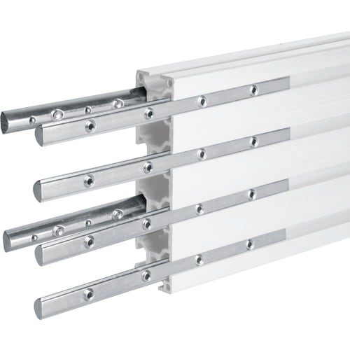 B-Tech System X Mounting Extension for Menu Board, Video Wall, Digital Signage Display, Mounting Rail, Wall Mount - Silver
