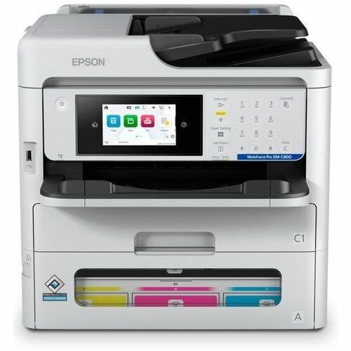 Epson WorkForce Pro EM-C800 Wired & Wireless Inkjet Multifunction Printer - Color - Copier/Fax/Printer/Scanner - 34 ppm Mo