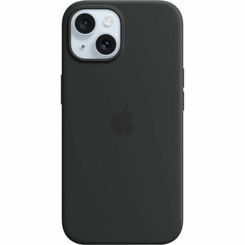 Apple Hülle für Apple iPhone 15 Smartphone - Schwarz - Seidig, Softtouch - Kratzfest, Sturzsicher - Silikon, MicroFiber - 