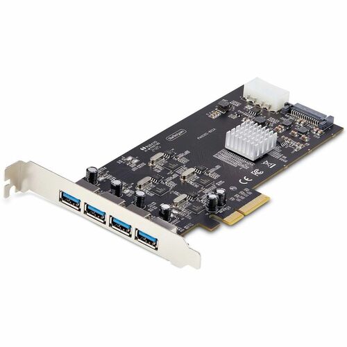 StarTech.com 4-Port USB PCIe Card, USB 3.2 5Gbps, PCI Express Expansion Card with 4x Independent USB Controllers, 4x USB-A