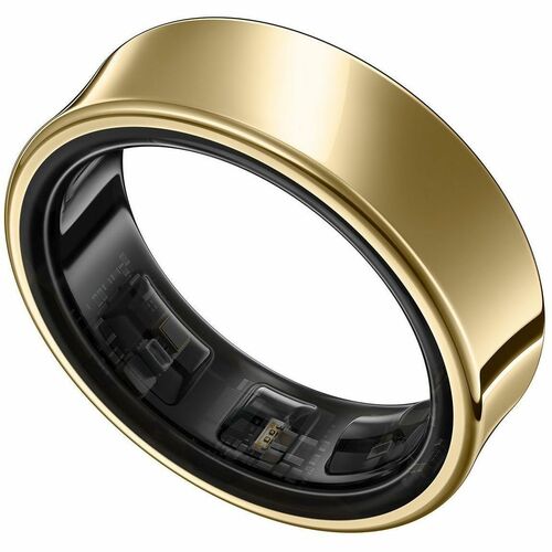 Samsung Galaxy Ring, Size 8, Titanium Gold - Finger - Accelerometer, PPG Sensor, Temperature Sensor - Phone, Camera - Slee