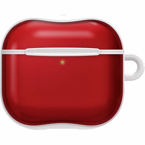 Spigen Classic C1 Charging Case Apple AirPods 4 - Ruby - Polycarbonate, Thermoplastic Polyurethane (TPU) Body - Carabiner 
