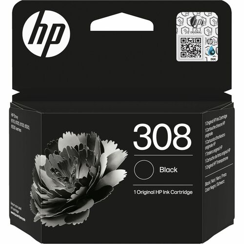 HP 308 Original Inkjet Ink Cartridge - Single Pack - Black - 1 Pack