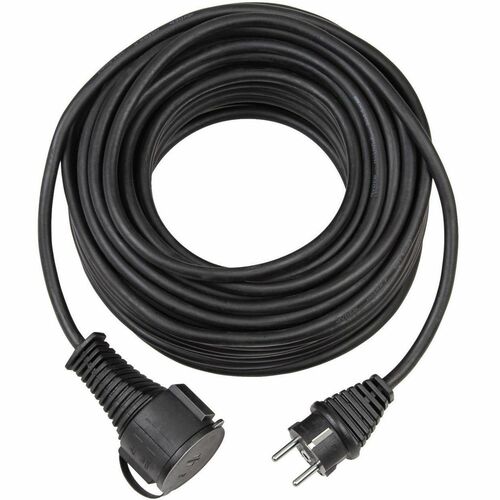 Brennenstuhl Power Extension Cord - 5 m - AC Power / AC Power - 230 V AC - Outdoor - Black - 1