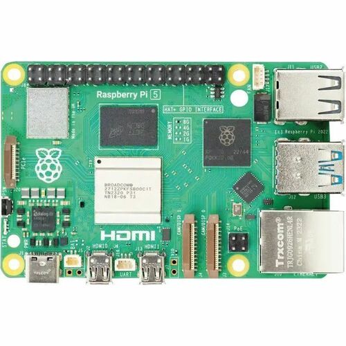 Raspberry Pi 5 Single Board Computer - Cortex A76 - Quad-Core - 2,40 GHz - 2 GB - LPDDR4X - Wireless LAN - Bluetooth - HDM