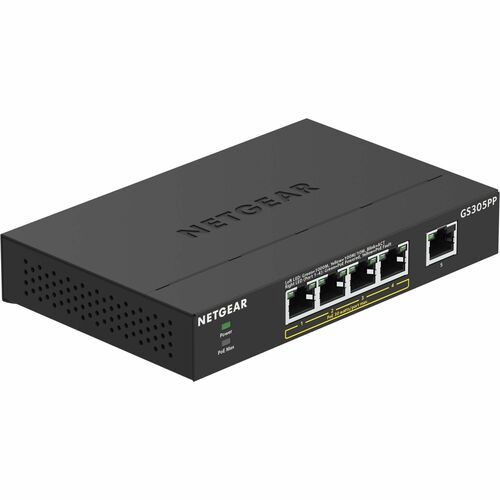Netgear 300 GS305PP 5 Anschlüsse Ethernet-Switch - Gigabit-Ethernet - 10/100/1000Base-T - 2 Unterstützte Netzwerkschicht -