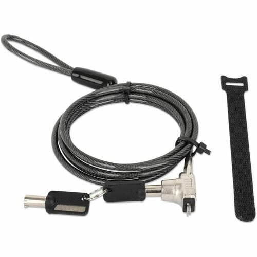 Manhattan Nano 440509 Cable de Bloqueo Para Portátil, Tableta - 1.50m Cable - Cierre con llave - Plata, Negro traslúcido -