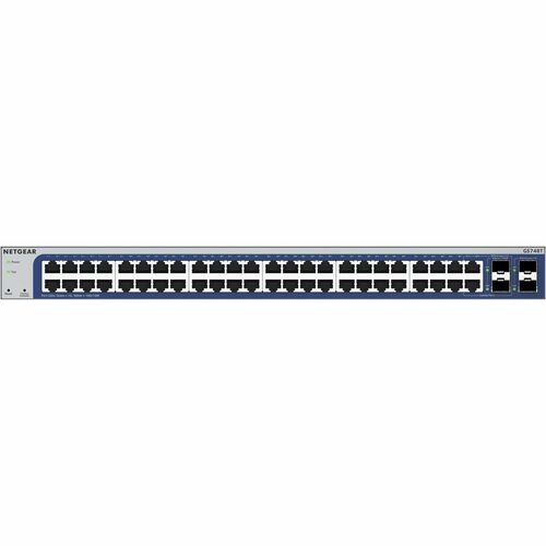 Netgear GS748Tv6 48 Ports Manageable Ethernet Switch - Gigabit Ethernet - 10/100/1000Base-T, 1000Base-X - 3 Layer Supporte