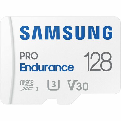 Samsung PRO Endurance MB-MJ128K 128 GB Class 10/UHS-I (U3) V30 microSDXC - 100 MB/s Read - 40 MB/s Write - 120 Month Warranty