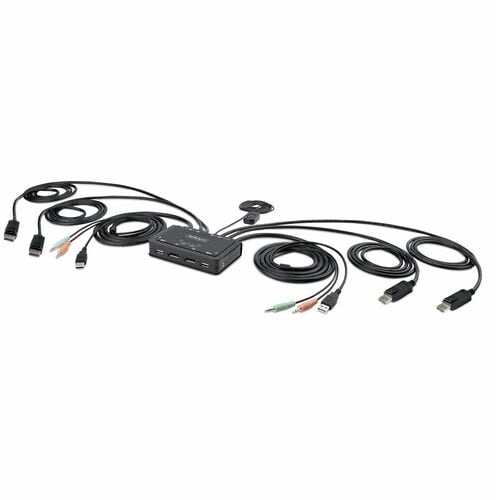 2-Port Dual-Monitor Cable KVM Switch