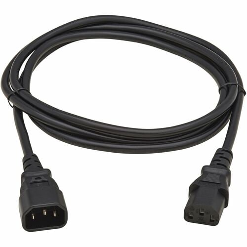 PDU POWER CORD C13 TO C14 - 10A 250V H05VV-F 2M BLACK