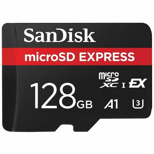 SanDisk SDSQXFN-128G-GN4NN 128 GB UHS-I (U3) microSD Express - 880 MB/s Read - 480 MB/s Write - Lifetime Warranty