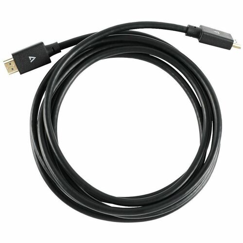 V7 V7HDMIPRO-3M-BLK 3.05 m HDMI A/V Cable - V7 Black Video Cable Pro HDMI Male to HDMI Male 3m 10ft  48 Gbps 28AWG Aluminu