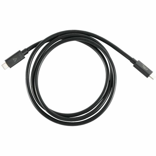 V7 V7USB4-1.2M 1.20 m USB-C Cabo de transferência de dados - 40 Gbit/s - Blindagem - 30 AWG - Preto