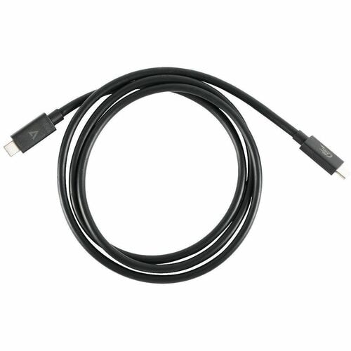 V7 V7USB4-1.2M 1,20 m USB-C Datentransferkabel - 40 Gbit/s - Abschirmung - 30 AWG - Schwarz