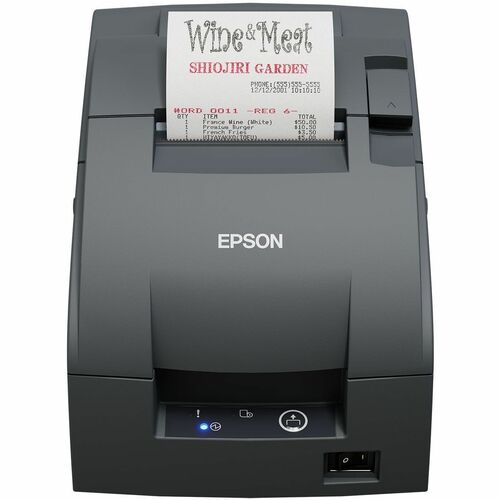 Epson TM-U220IIB (102P0) Restaurant, Kitchen Dot Matrix Printer - Label/Receipt Print - Serial - With Cutter - Dark Grey -
