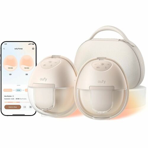 Eufy Wearable Breast Pump S1 Pro - 5 fl oz - Silicone - Comfortable, Wearable, OptiRhythm Technology, Quiet Operation, Rec