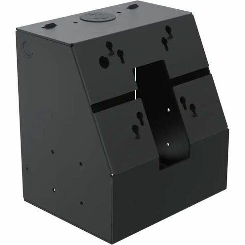 SpacePole Kiosk-Oberseite-Montagemodul für Tablet, Scanner, Kamera, POS-Drucker, Ampel, Peripheriegerät - Schwarz - Bildsc