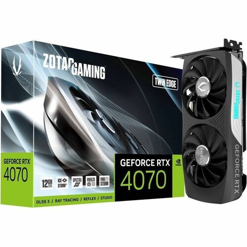 Zotac NVIDIA GeForce RTX 4070 Grafikkarte - 12 GB GDDR6 - 7680 x 4320 - 2,48 GHz Boost-Taktfrequenz - 192 Bit Busbreite - 