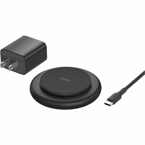 Belkin BoostCharge Magnetic Wireless Charging Pad with Qi2 15W - For Qi2-enabled Device, iPhone, Earbud - Input connectors