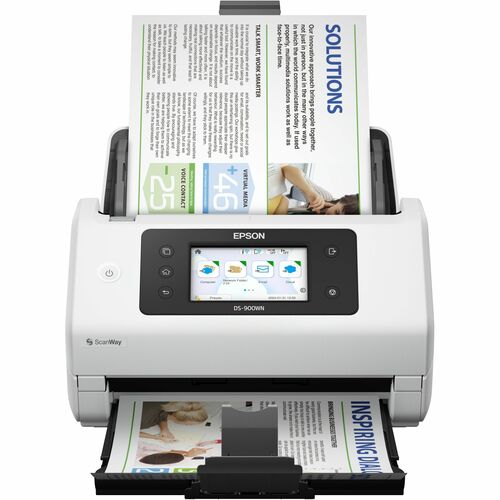 Epson WorkForce DS-900WN Cordless Sheetfed Scanner - 600 x 600 dpi Optical - 30-bit Color - 10-bit Grayscale - 70 ppm (Mon