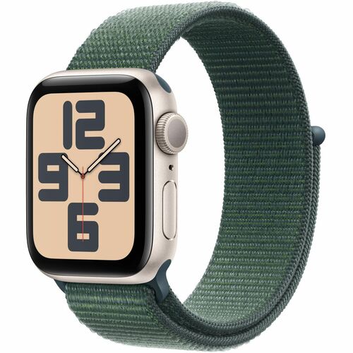 Watch SE (2nd Gen) GPS 40mm Starlight Aluminium Case with Lake Green Sport Loop