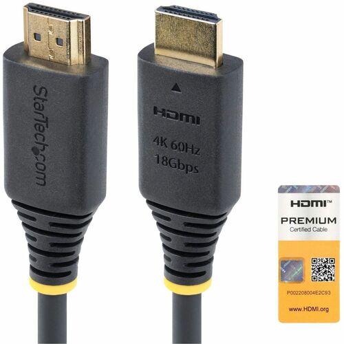 StarTech.com 30.48 cm HDMI A/V Cable - 1 - Cable for Audio/Video Device, TV, Workstation - First End: 1 x HDMI 2.0 Digital