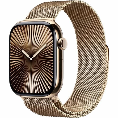 Apple Watch Series 10 Smart Watch - 46 mm Case Height - 39 mm Case Width - Doré Case Color - Doré Band Color - Fonction ph