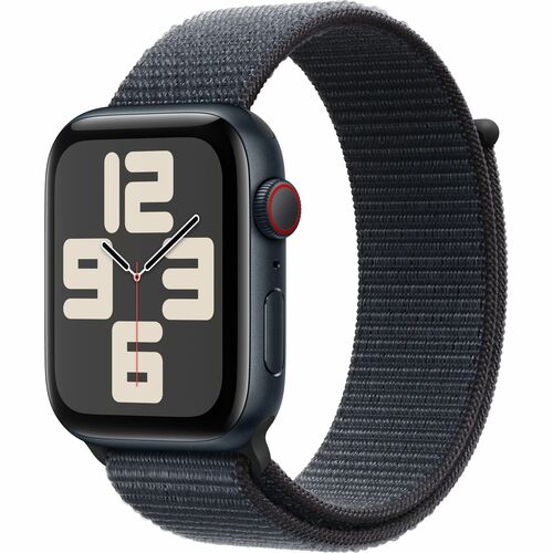 Apple Watch SE Smart Watch - 40 mm Case Height - 34 mm Case Width - Minuit Case Color - Encre, Violet Band Color - Alumini
